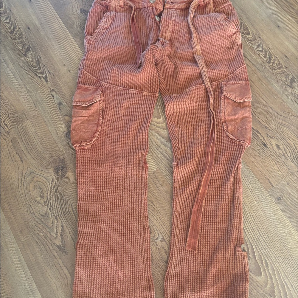 Free People Rust Orange Cargo Pants